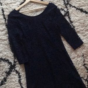 Navy lace fit & flare